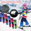Kids Baby Boys Girls Patchwork Ski Suit Pocket Thicken Warm Trouser Pants
