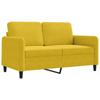 Vidaxl Sofa 2-Osobowa, Żółta, 120 Cm, Tapicerowana Aksamitem