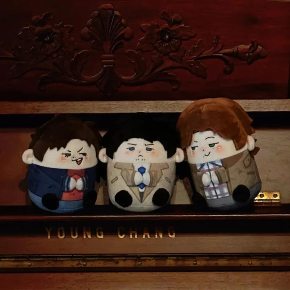 New Supernatural Plush Pendant Super Natural SPN Dean Sam Pendant Plushie Kawaii Backpack Keychain Doll Toy Collect Fans Gift