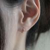 youngglow 14k basic one touch ring earrings