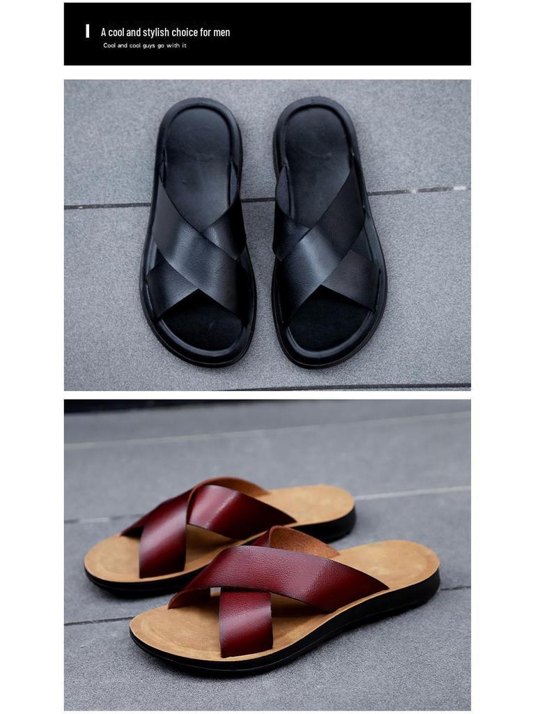 Sandali da spiaggia alla moda da uomo taglia grande - Ciabatte casual trendy cross-border