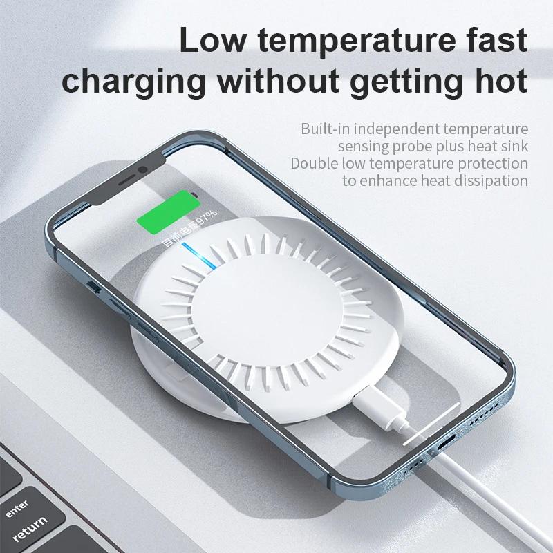 30W Wireless Charging Mobile Phone Wireless Charger Pad for iPhone Samsung Xiaomi Android round Ultra-Thin Fast Desktop Charging