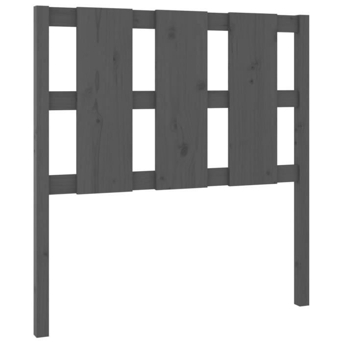 VidaXL Tête de lit Gris 95,5x4x100 cm Bois massif de pin 817972