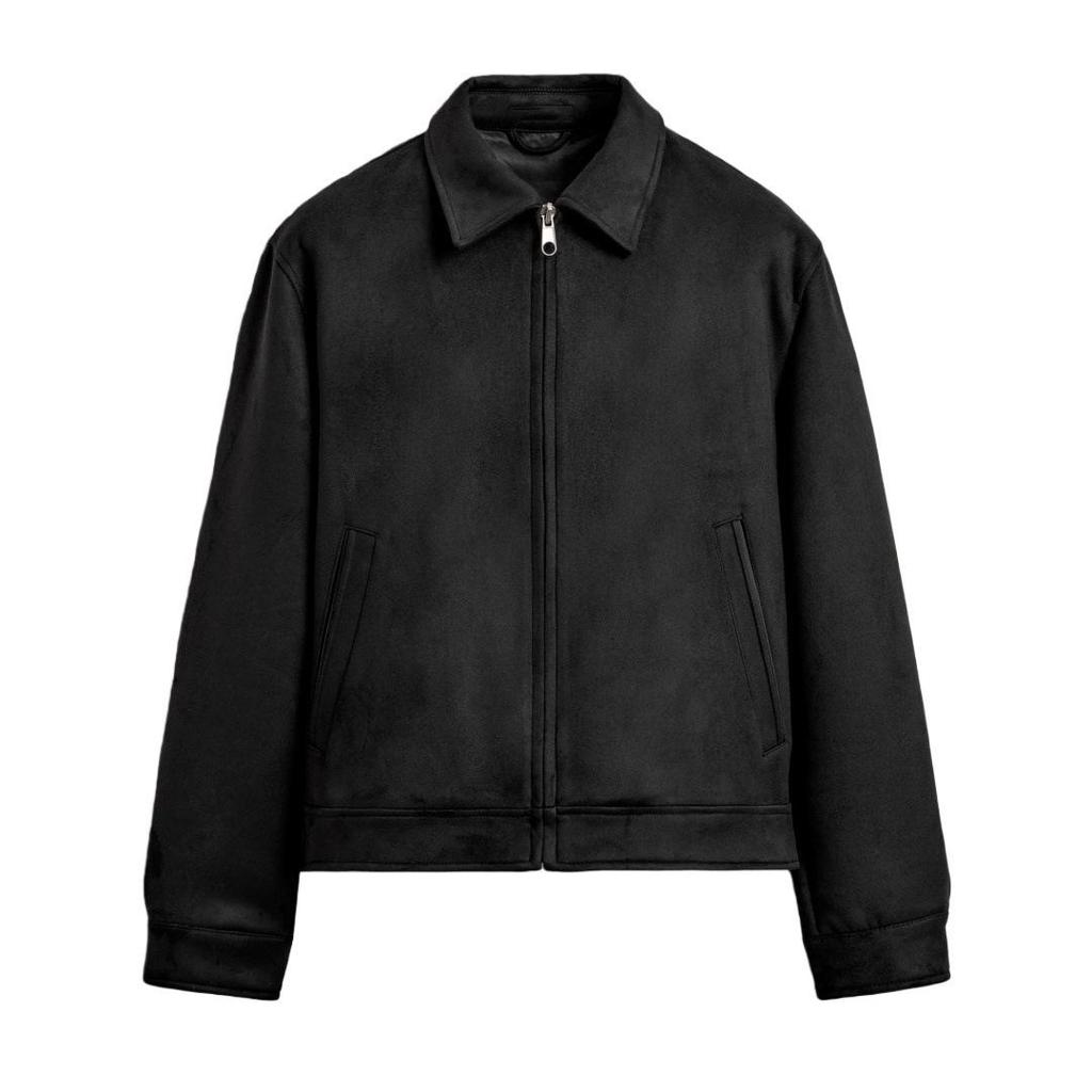 Herren Herbst Slim Fit Wildlederjacke - Trendiger, Gutaussehender Stil, Gerader Schnitt Oberbekleidung