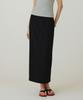 Siyajyu Sist9060 Comfort Daimaru Elastic Waist Long Skirt_Black