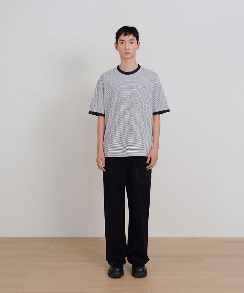 SIECLE Striped Ringer T-Shirt (White)