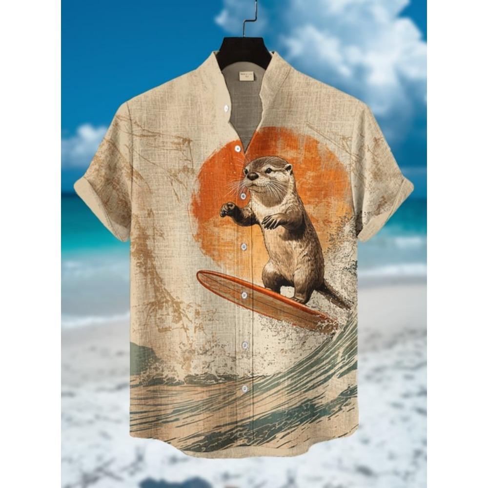 

Мужские модные рубашки с 3D-принтом в стиле Бусидо, повседневные и удобные рубашки, летние рубашки с коротким рукавом, мужская одежда 5XL