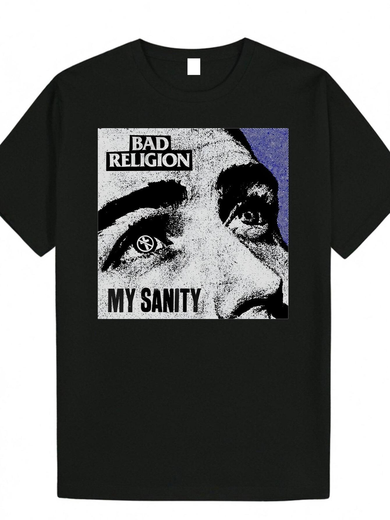 Мужская футболка с религиозным принтом, модная повседневная одежда, футболка с коротким рукавом, свободная и удобная, повседневная мужская одежда M