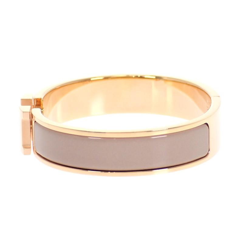 HERMES H700001FO_19PM Náramek béžový/Marong rasse kov/smalt Dámský