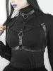 Damen Sexy Harness Gürtel Brustgeschirr Leder Dessous Bondage Dessous Körpergeschirr Gothic Fetisch Kleidung Festival Rave Outfit