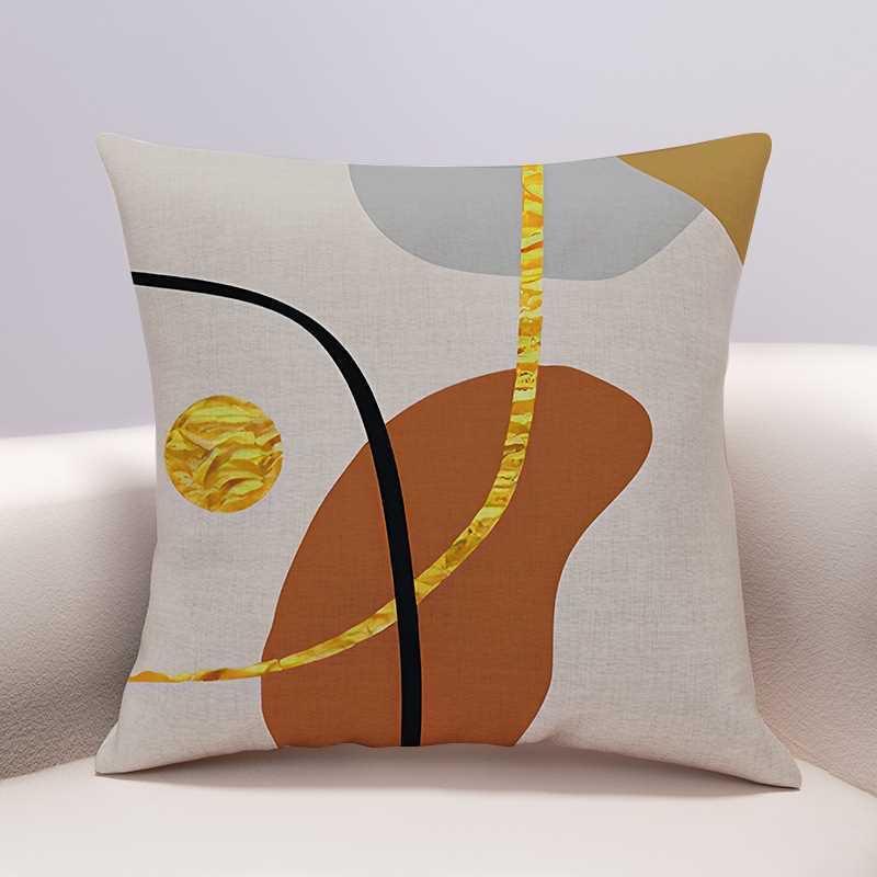 Nordic Light Luxury Pillow Cover Abstract Morandi Color Simple Modern Sofa Cushion Cover Office Bed Pillowcase Home Decoration