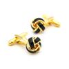 Black Cufflinks For Men Fashion Knot Design Top Quality Copper Sale Cufflinks Whoelsaleretail
