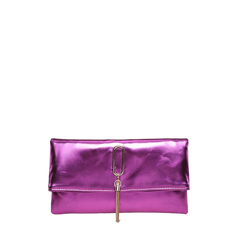 Women's Fashionable Small Square Bag with Pendant, Clutch Bag with Envelope, Elegant and Simple Banquet Bag