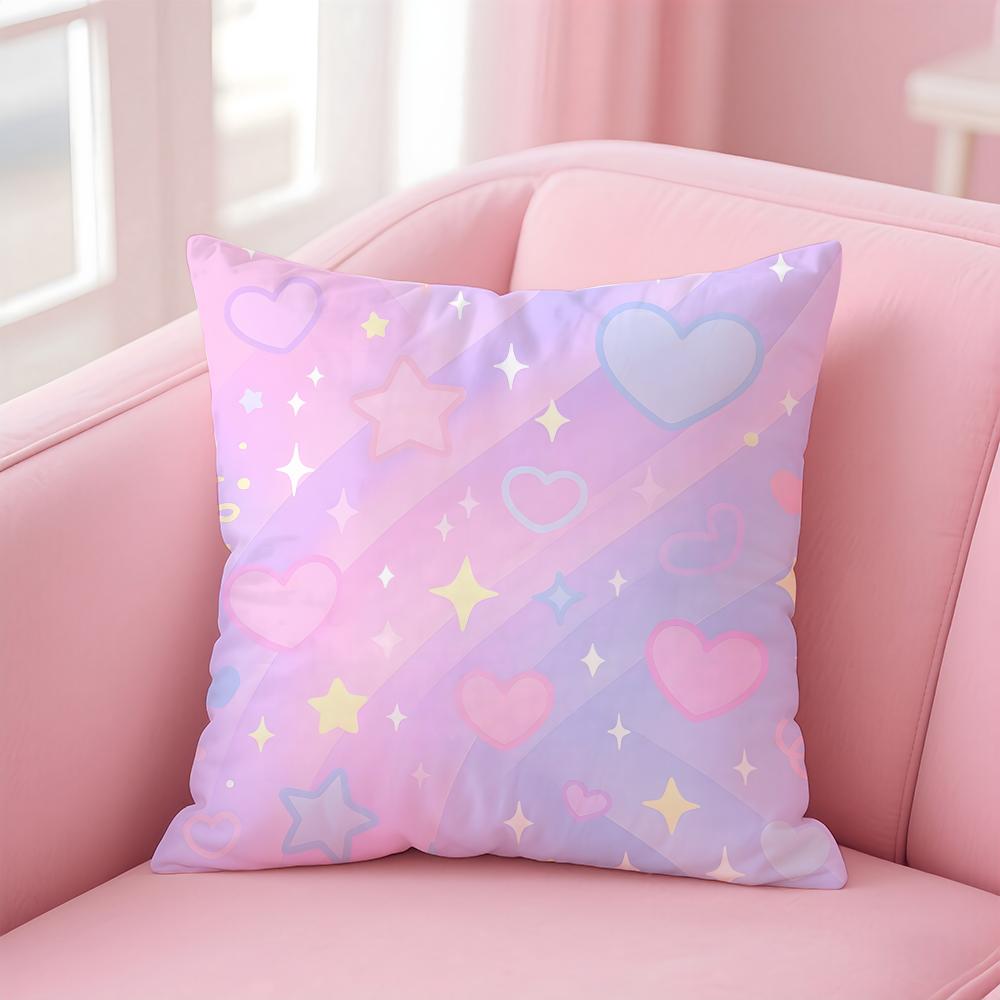 C-Cartoon Style Pattern1 Cushion Cover Pillow Case Soft Friendly Fabric & Concealed Zipper