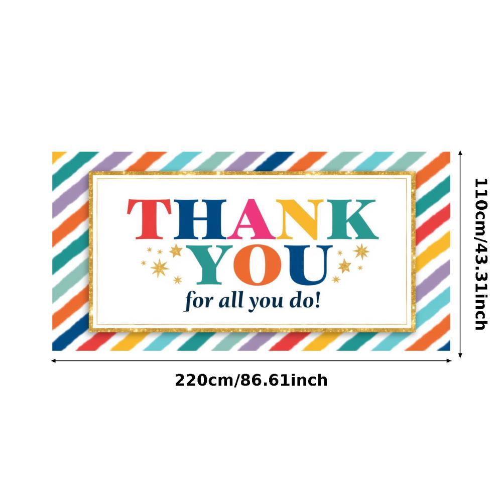 Thank You Banner Vibrant Colors Thank You Card Bold Fonts Recognition Banner for Employee Recognition Recognition Ceremony