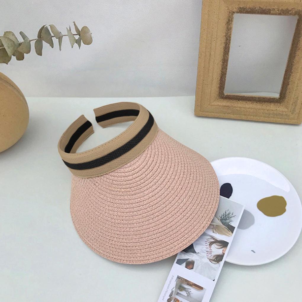Irene Natural Sun Cap Visor Raffia Rattan Daily Hat