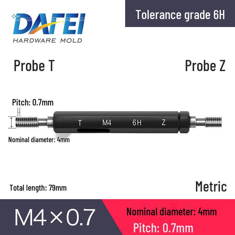 DAFEI Metric Thread Go/No-Go Plug Gauge