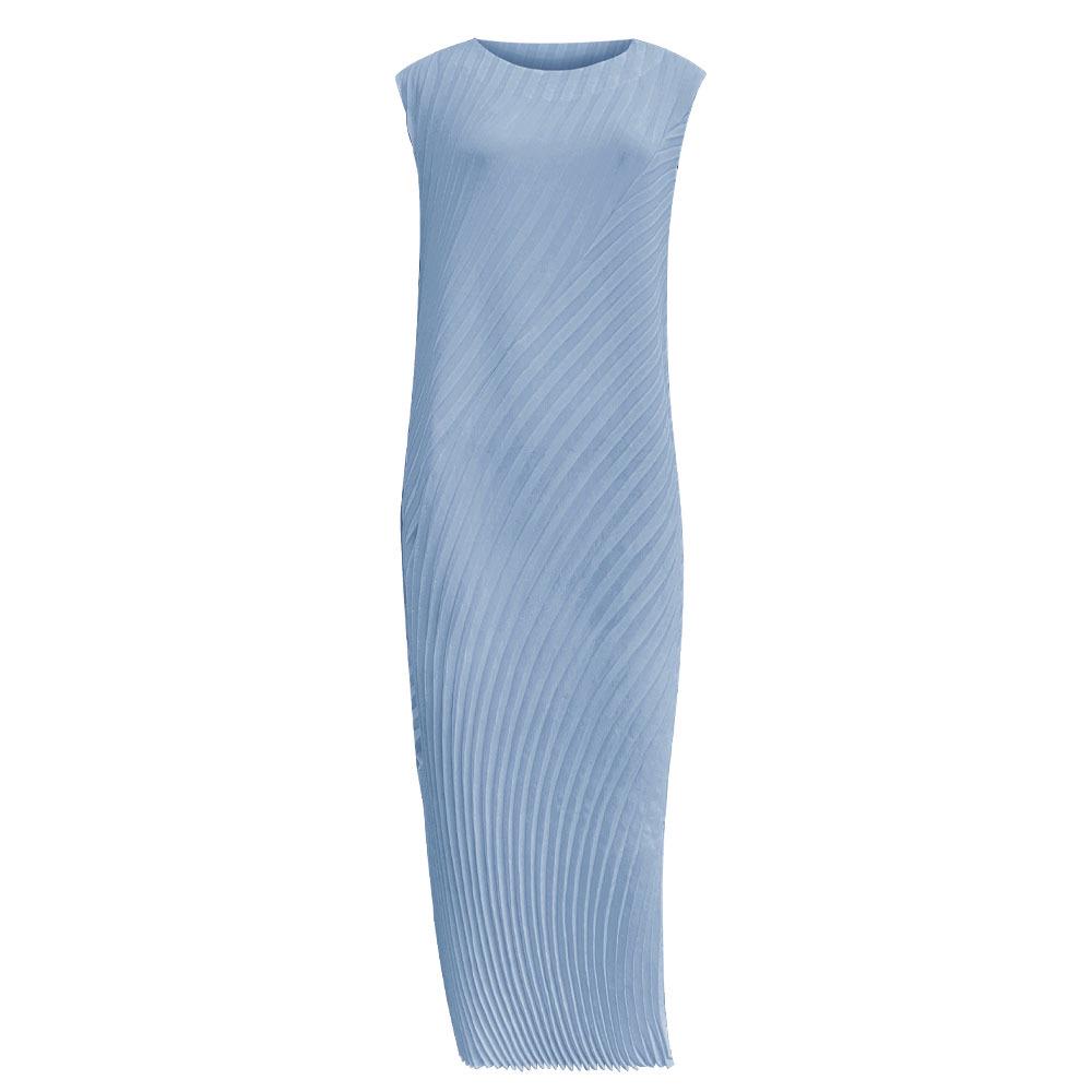 Women's Spring/Summer 2025 Sleeveless Slim Fit Pleated Dress In New French Style