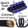 30-5m 1/4" 4/6mm Dimkylsystem 360° Frittböjbar Justerbar Munstycke Atomiserare Spridare för Utomhus Trädgård Bevattning