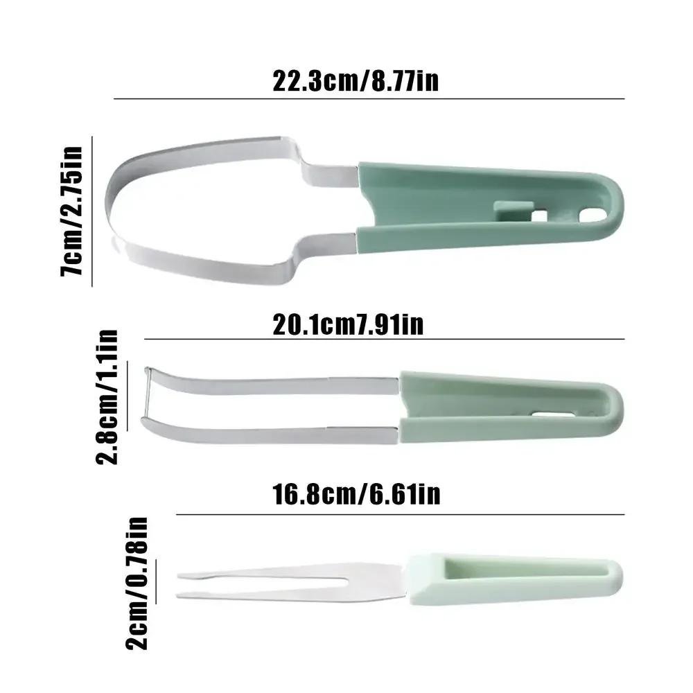 Watermelon Cutter Slicer Stainless Steel Watermelon Slicer Fork Cutter Tool Fruit Carving Tools Fruit Slicer Set Kitchen Gadgets