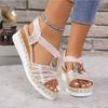 Fashion Women's Wedges Sandals 2025 Summer Snake Print Platform Sandals Gladiator Shoes Woman Comfort Casual  High Heels Sandals