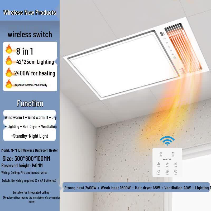 MICOE Graphene Ceiling Mount Bathroom Heater