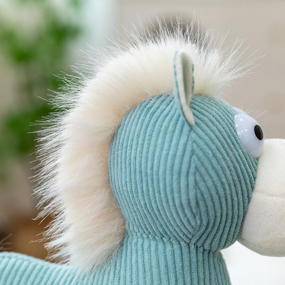 Soft Cartoon Horse Doll Mascot Dolls PP Cotton Filling Horse Doll Ornament Cute Lively Zodiac Pony Figurine Desktop Decoration