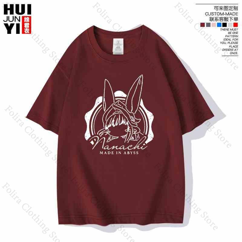 Anime Made in Abyss Series Nanachi Print Tshirt Cotton Summer Tops Short Sleeve Tee Casual Clothes for Unisex Women Tshirt