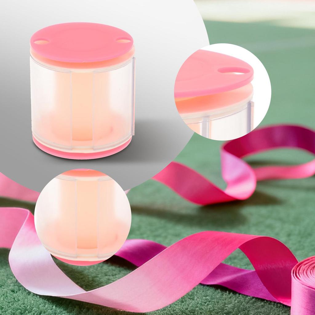 Gymnastics Ribbon Storage Case Spool, Clear View Tape Holder Organizer, Easy to Carry Portable Dance Ribbon Box, Reusable