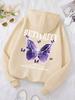Autumn Men'S Avant-Garde Butterfly Print Soft And Comfortable Hoodie Outdoor City High Street Hoodie
