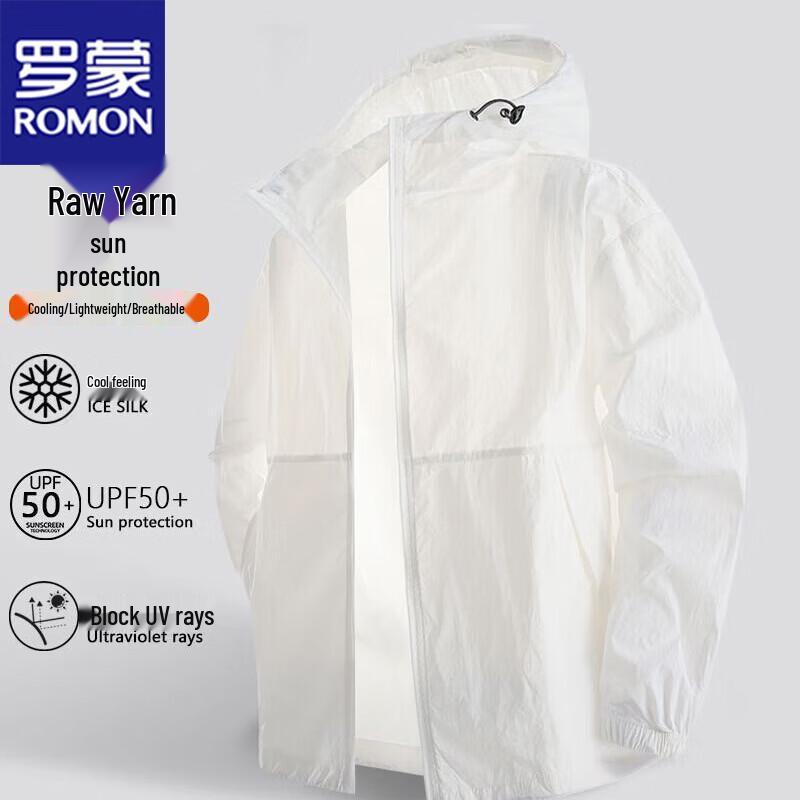 ROMON Men's Lightweight Stand Collar UV Protection Jacket