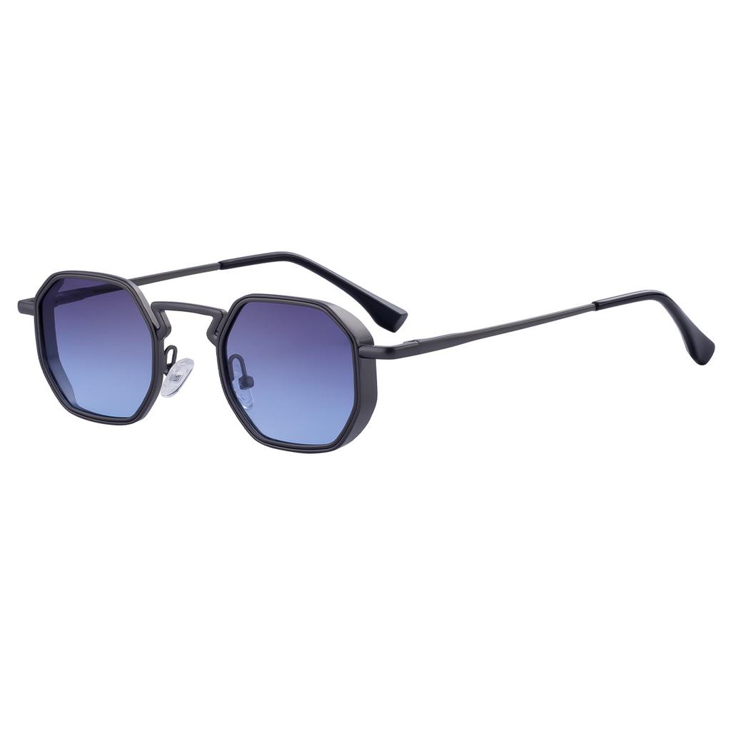 Small Frame Hexason Steampunk Sunglasses Men 2025 Luxury Brand Vintage Punk Eyewear Classic Polygon Metal Sun Glasses Male UV400
