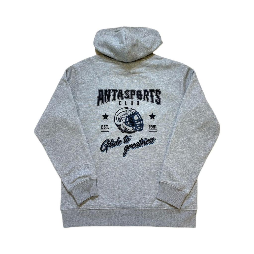 Anta Sports Lifestyle Series Hooded Sweatshirt Men Sweatshirt Gray 152548706N-5