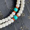 White Jade Bodhi Seed Bracelet: 108 Buddhist Prayer Beads Multi-strand Necklace for Men & Women