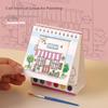 1 Set Desktop Ornament Coil Vertical Watercolor Painting Diy Watercolor Graffiti Book With Built-In Paint Coloring Picture Book