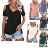 Women's 2023 Fashion Off-the-Shoulder Short Sleeve T-shirt