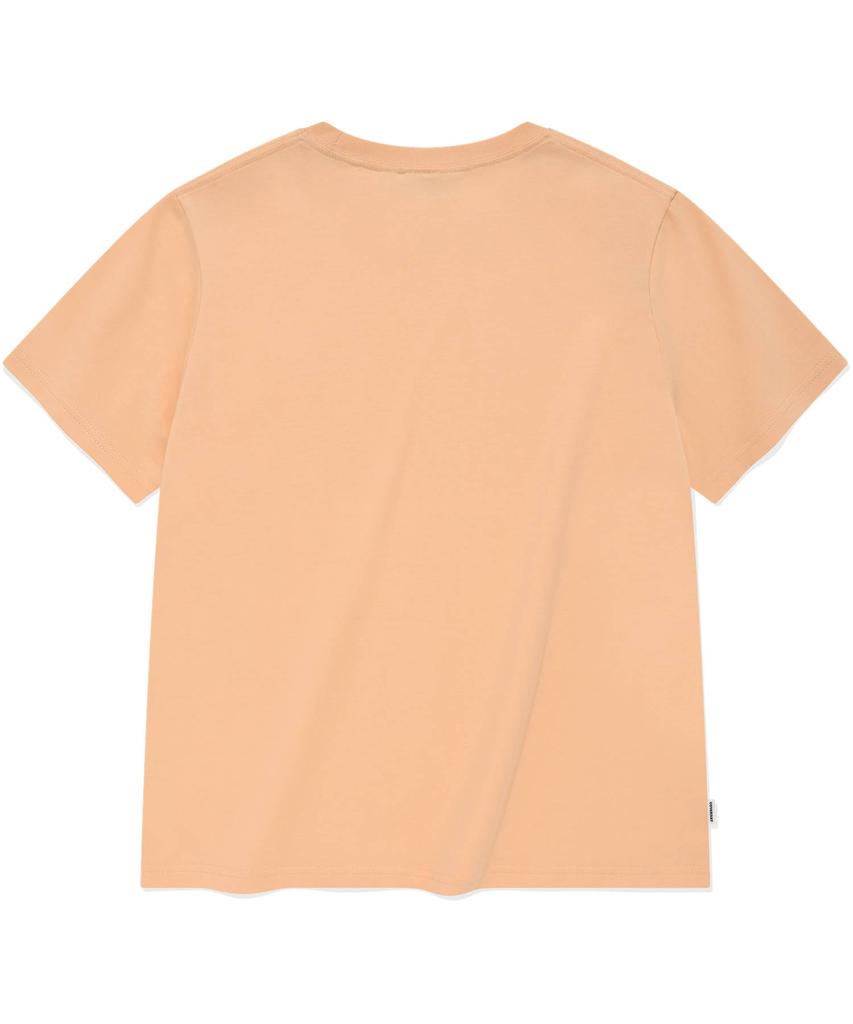 COVERNAT WOMAN Small Clover Heart T-Shirt Salmon