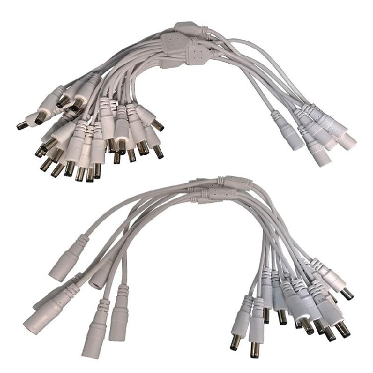 Power Multiple Devices 1 to 2WayDC Power Splitter Cable 5.5x2.1mm Power Cord