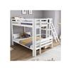Lit superposé - MUVOE - 140x200 cm et 90x200 cm - Bureau intégré - Tiroirs de rangement - Sécurité renforcée