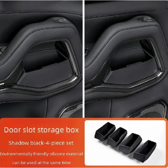 Fit for  BYD Leopard 8 Auto Car Door Storage Box Modification Car Door Slot Silicone Storage Box Car Interior Upgrade Parts