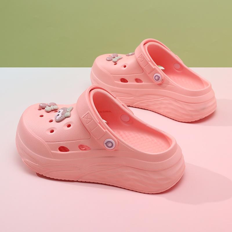 Women's Soft EVA Summer Slippers Round Home Slides Dry Wedges Platform Beach Sandals Thick Bottom