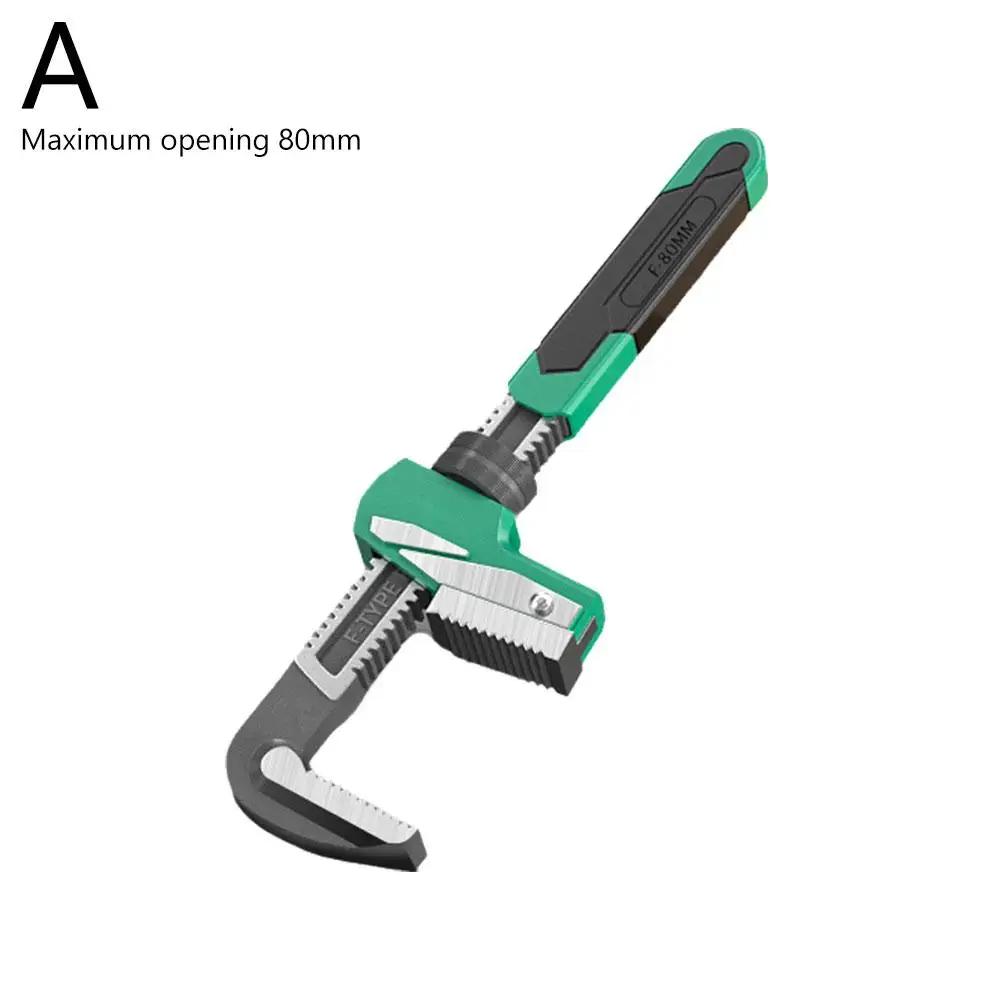

Plumbers Wrench F-Type Sturdy Pipe Vise Wrench Multi-Functional Spanner Key Wrench Torque Pipe Universal Speed Ratchet Z2W9