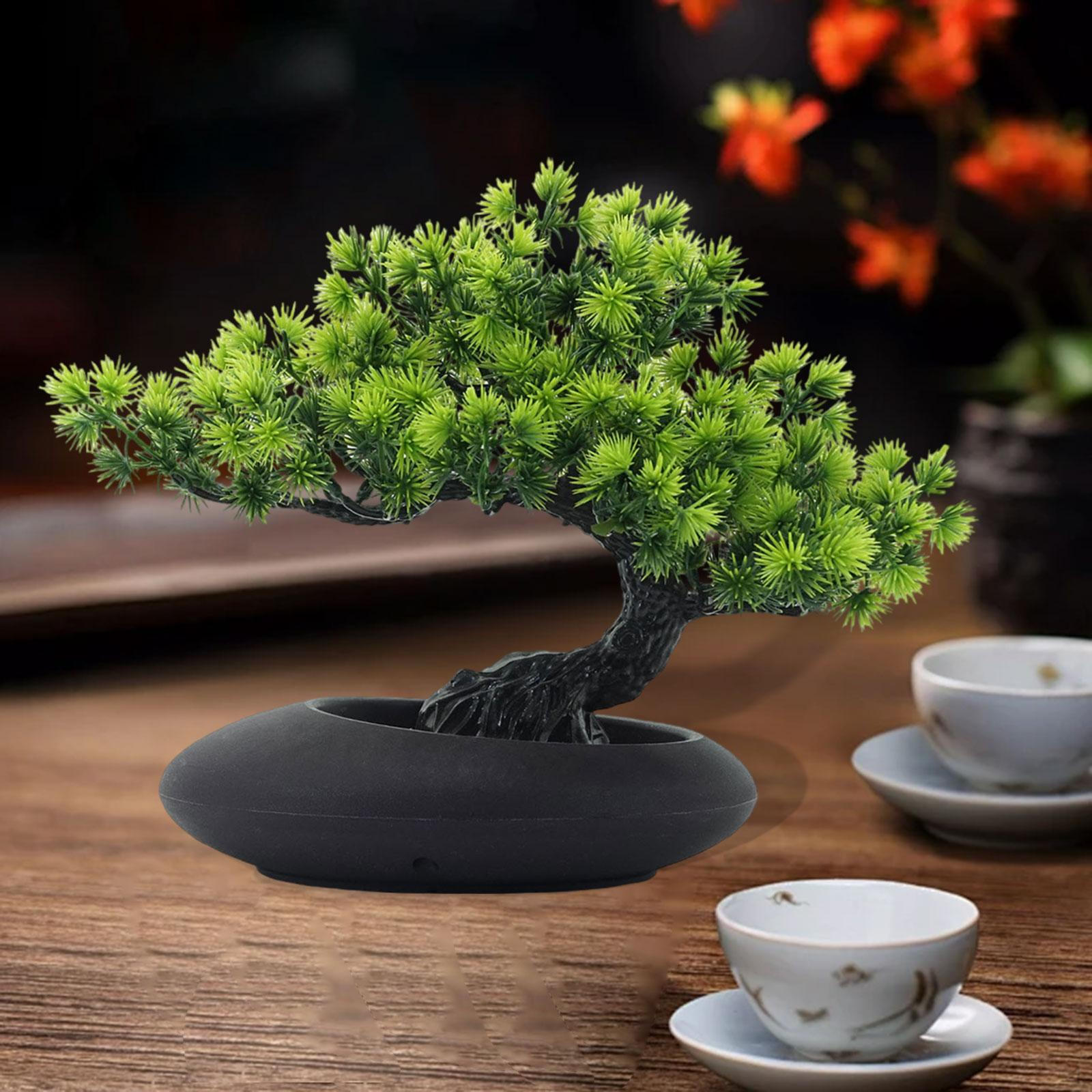 

Искусственное дерево бонсай китайское уход зеленый комнатное искусственное растение для офисного стола фермерский дом Green 27x23cm