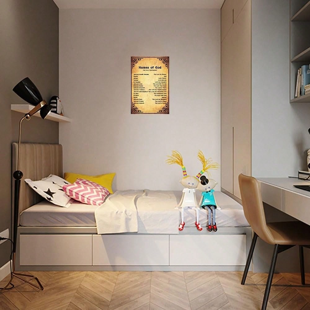 Religious Tin Wall Art Metal Sign Christian Scripture Home Decor