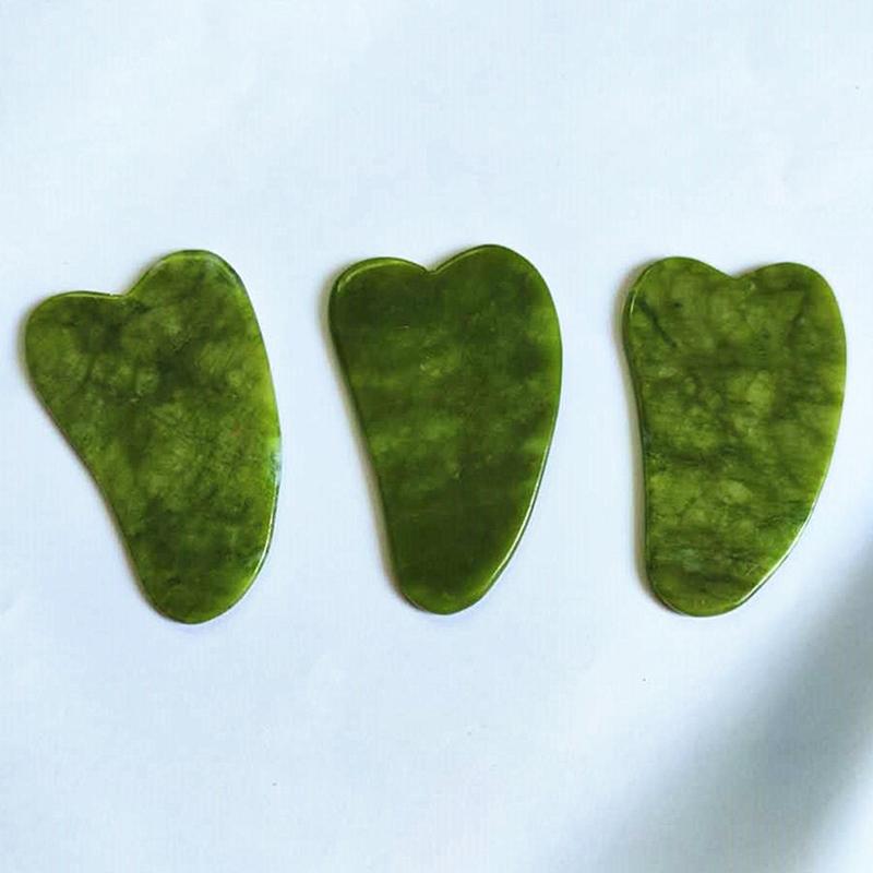 Gua Sha Board Scraper Natural Jade Stone Guasha Massage Tool Care Healthy New