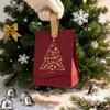 10Pcs Christmas Gift Boxes Handles 'Christmas Tree' Pattern Christmas Gift Wrapping Christmas Party Gift Boxes