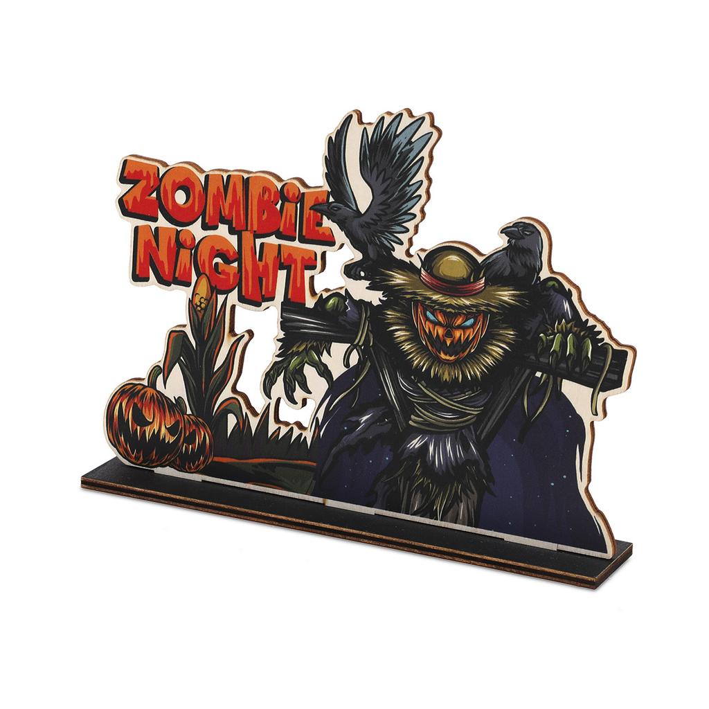 Halloween Decoration Wooden Ornaments Bar Front Desk Horror Atmosphere Table Ornaments