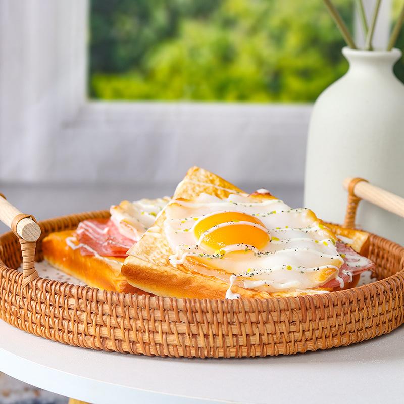 Simulation toast egg bread photoprop fake cake food window decor display children's intelligence teach sketch prop High Quality