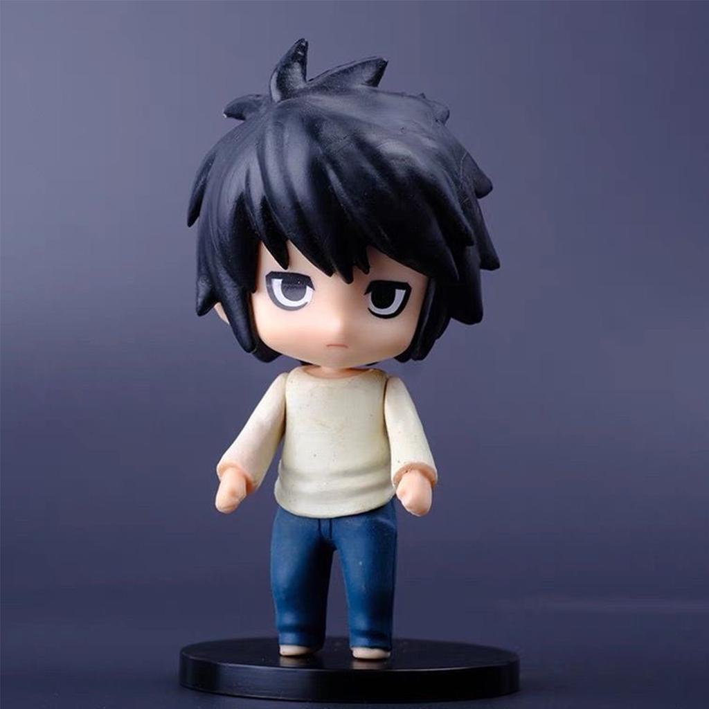 5pcs/Set Anime Notebook L Lawliet Figure Cute Edition Rem Yagami Light Action Figures Collectible Ryuk Amine Figurine boys Gifts