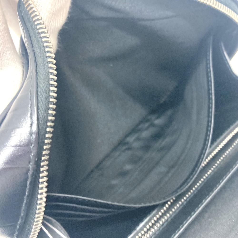 Burberry Check Pattern Embossed Clutch Bag Pouch Black/SilverHardware